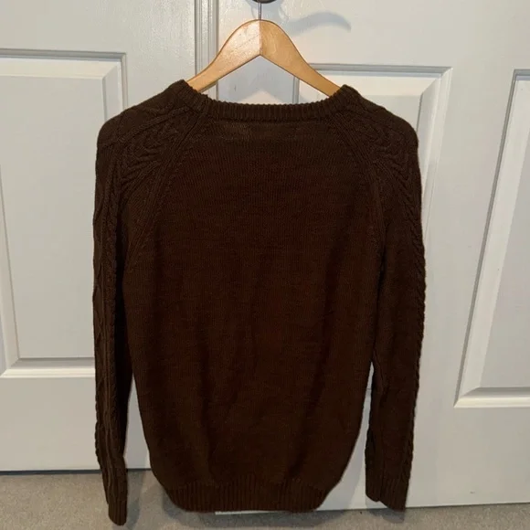 Java Brown 
Knit Crewneck Sweater - Picture 2 of 2